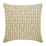 Pearl Drops Ivy - Natural Beige Cotton Linen Decorative Euro Sham