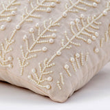 Pearl Essence - Natural Beige Cotton Linen Throw Pillow Cover