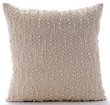 Pearl Essence - Natural Beige Cotton Linen Decorative Euro Sham