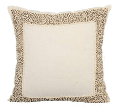 Pearl Glitter - Ivory Cotton Linen Decorative Euro Sham