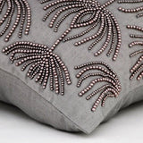 Pearl Harvest - Gray Cotton Linen Decorative Euro Sham