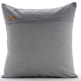 Pearl Harvest - Gray Cotton Linen Throw Pillow Cover