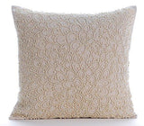 Pearl Haven - Natural Beige Cotton Linen Decorative Euro Sham