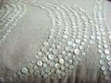Pearl Linen Charm - Natural Beige Cotton Linen Throw Pillow Cover