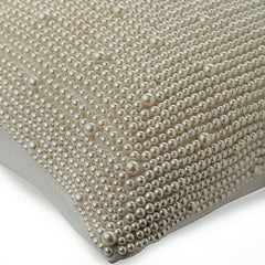 Pearl World - Ivory Art Silk Throw Pillow Cover