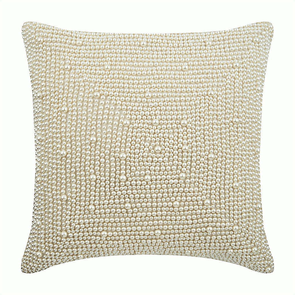 Pearl World - Ivory Art Silk Decorative Euro Sham