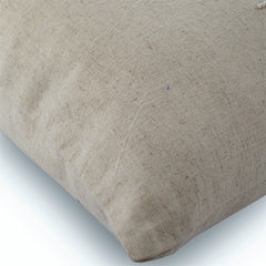 Pearly Peacock Feather - Natural Beige Cotton Linen Decorative Euro Sham