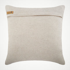 Pearly Peacock Feather - Natural Beige Cotton Linen Decorative Euro Sham