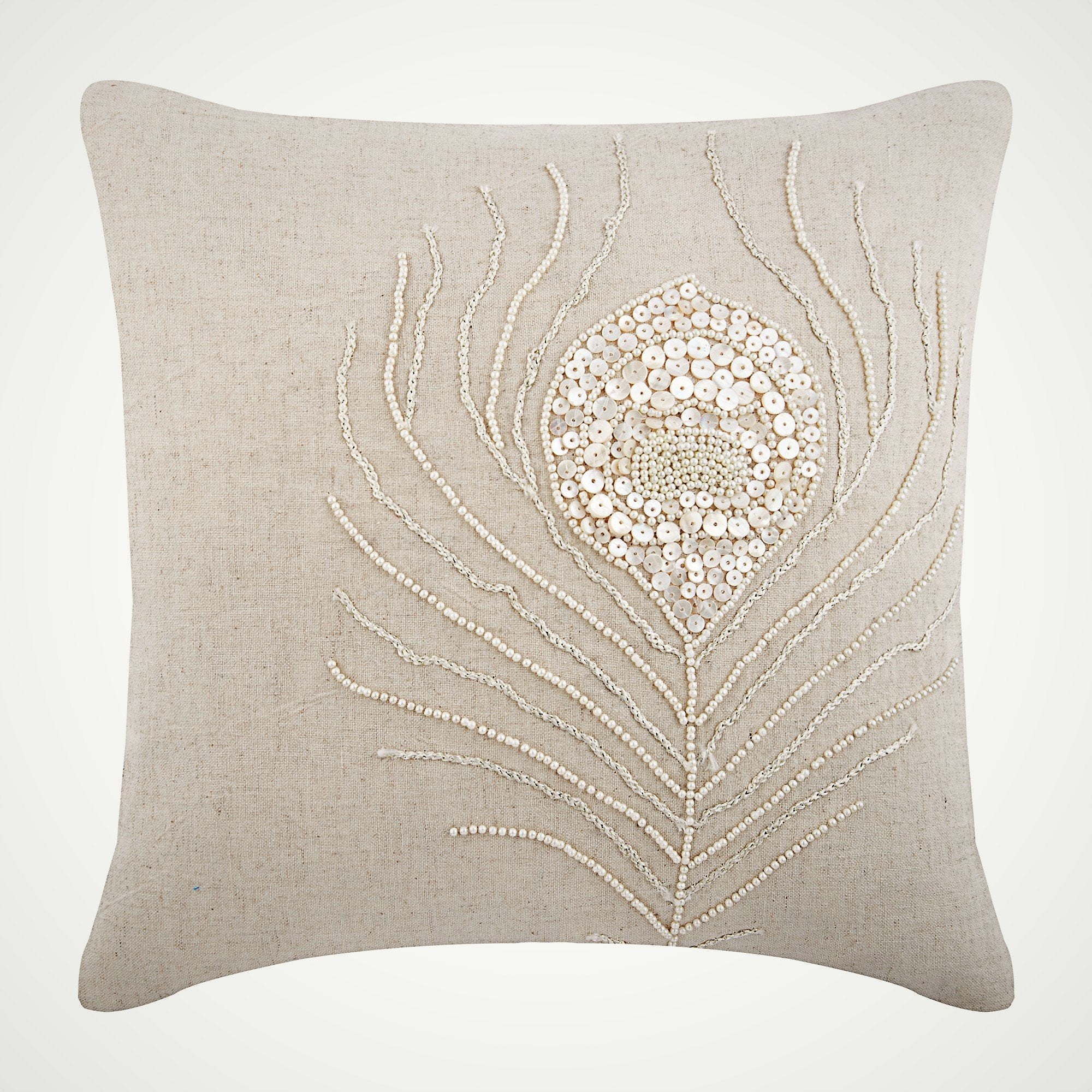 Pearly Peacock Feather Euro Sham