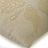 Pearly Sea Bed - Natural Beige Linen Decorative Euro Sham