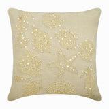 Pearly Sea Bed - Natural Beige Linen Decorative Euro Sham