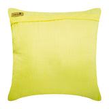 Pearly Yellow - Yellow Art Silk Throw Pillow Cover