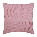 Yellow Pintuck Block - Pastel Yellow Cotton Linen Throw Pillow Cover