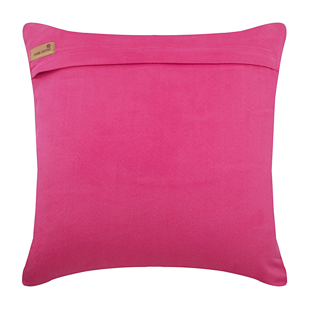 Pink Love Tune - Fuchsia Pink Faux Suede Decorative Euro Sham