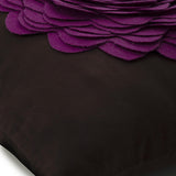 Pink Rose - Brown Faux Suede Decorative Euro Sham