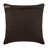 Pink Rose - Brown Faux Suede Decorative Euro Sham