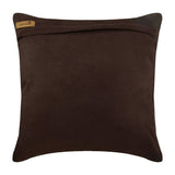 Pink Rose - Brown Faux Suede Throw Pillow Cover