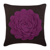 Red Rose - Taupe Faux Suede Decorative Euro Sham
