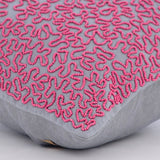 Pink Rush - Pink Cotton Linen Throw Pillow Cover