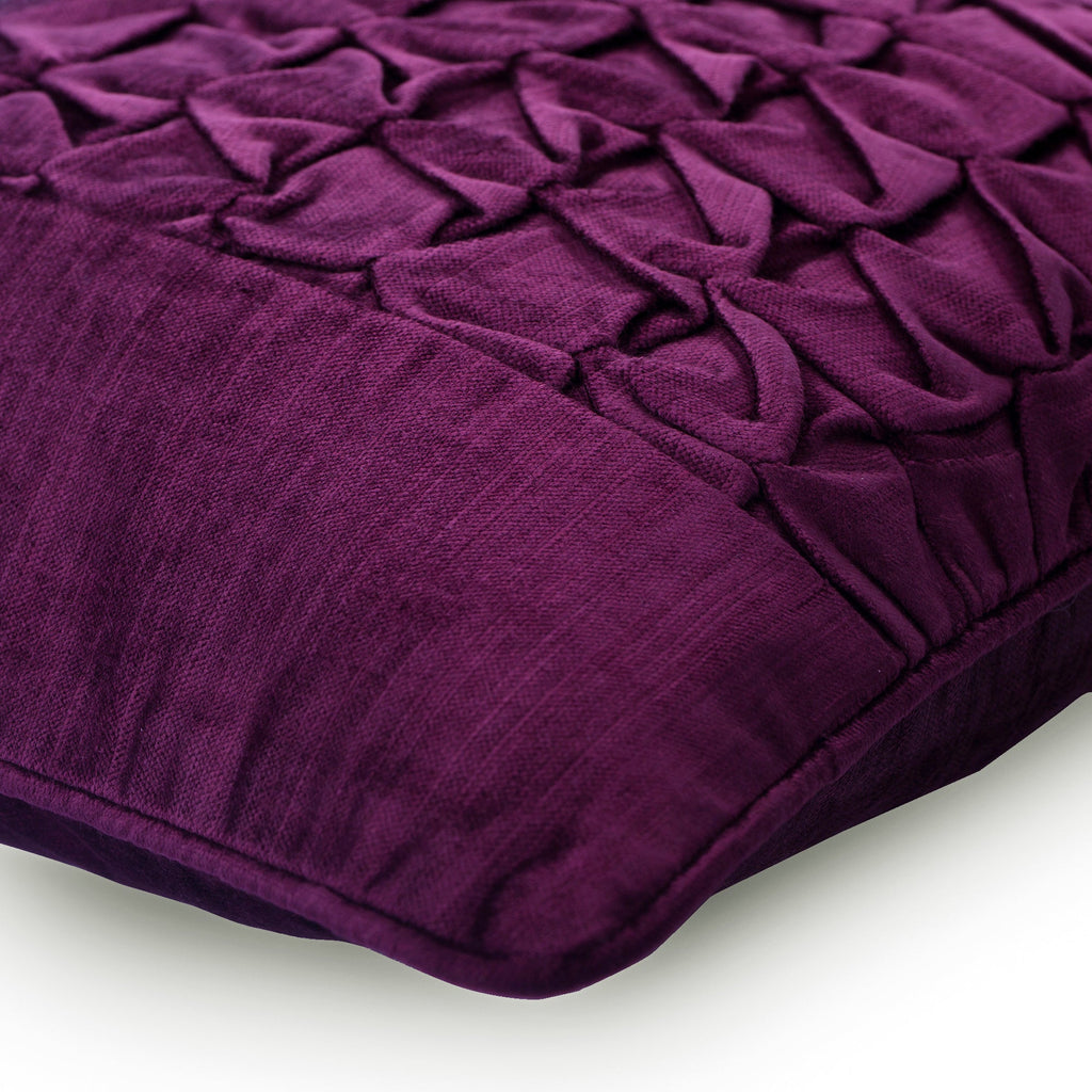 Plum Knots - Plum Velvet Decorative Euro Sham