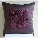 Plum Vintage Love - Plum Art Silk Decorative Euro Sham