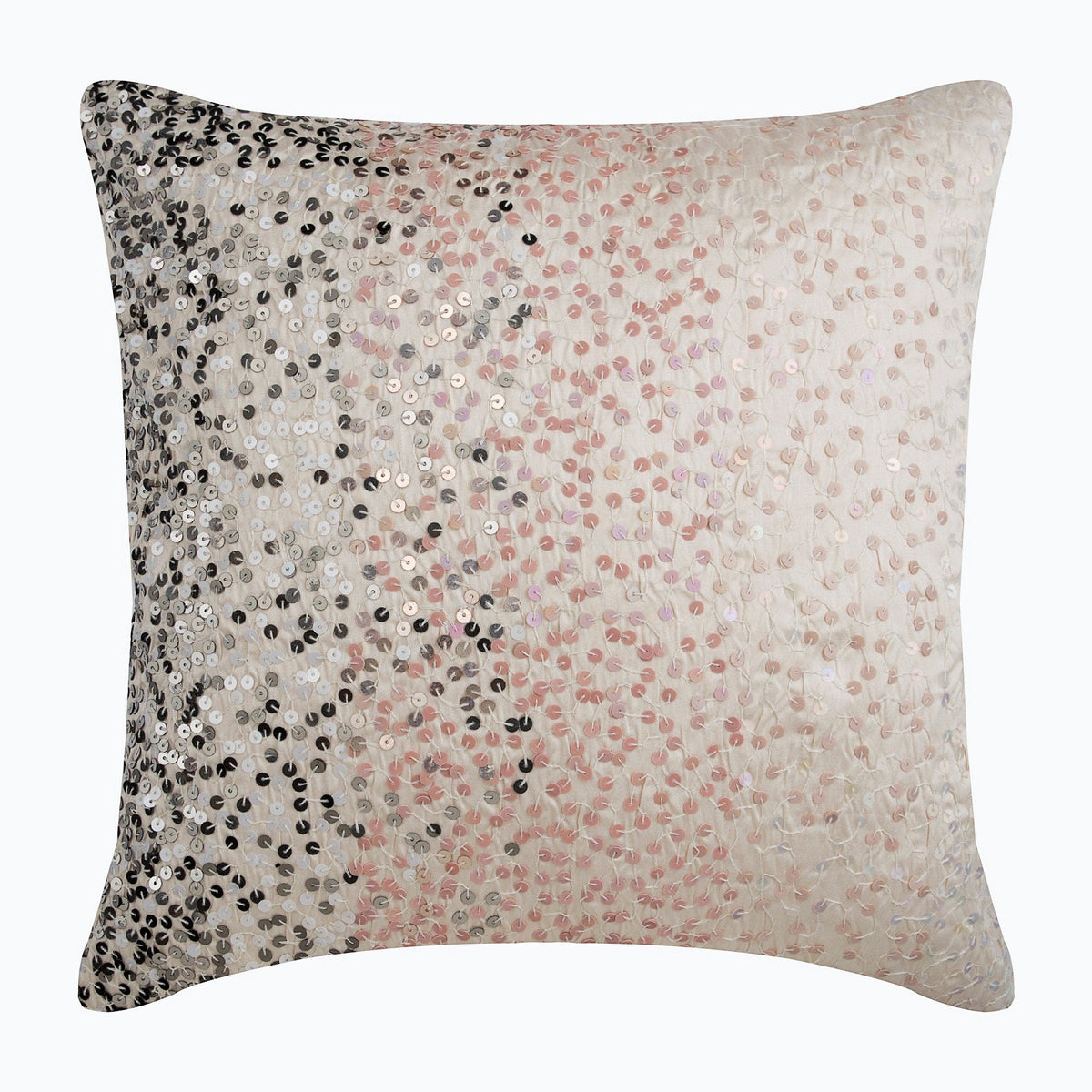 Princess Sparkle - Powder Pink Art Silk Decorative Euro Sham
