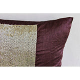 Purple Center - Purple Art Silk Throw Pillow Cover