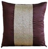 Purple Center - Purple Art Silk Decorative Euro Sham