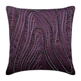 Purple Circuit - Plum Art Silk Decorative Euro Sham
