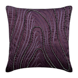 Purple Circuit - Plum Art Silk Decorative Euro Sham