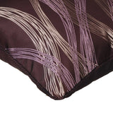 Purple Current - Purple Jacquard Silk Throw Pillow Cover