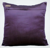 Purple Lava - Purple Faux Leather Throw Pillow Cover