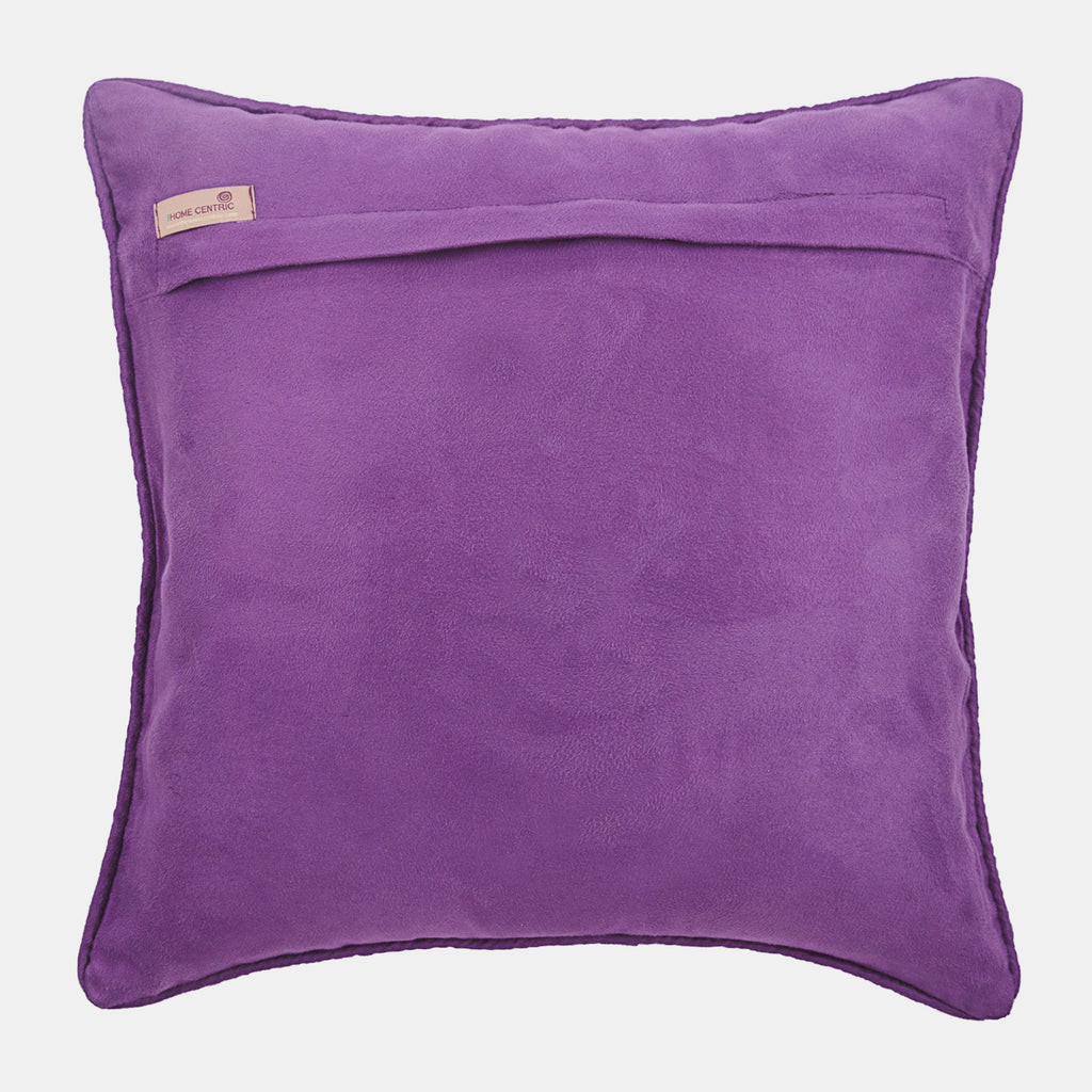 Purple Leather Weave - Purple Faux Leather Throw Pillow Cover