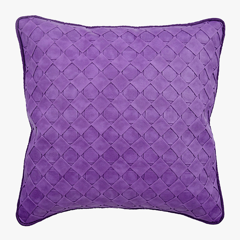Purple Leather Weave Euro Sham