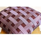 Purple N Plum Basket Weave - Plum Art Silk Decorative Euro Sham