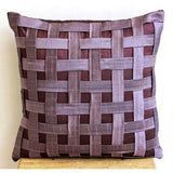 Purple N Plum Basket Weave - Plum Art Silk Decorative Euro Sham