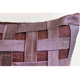 Purple N Plum Basket Weave - Plum Art Silk Throw Pillow Cover