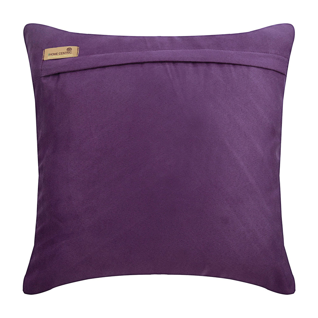 Purple No Limits No Lines - Purple Faux Suede Throw Pillow Cover
