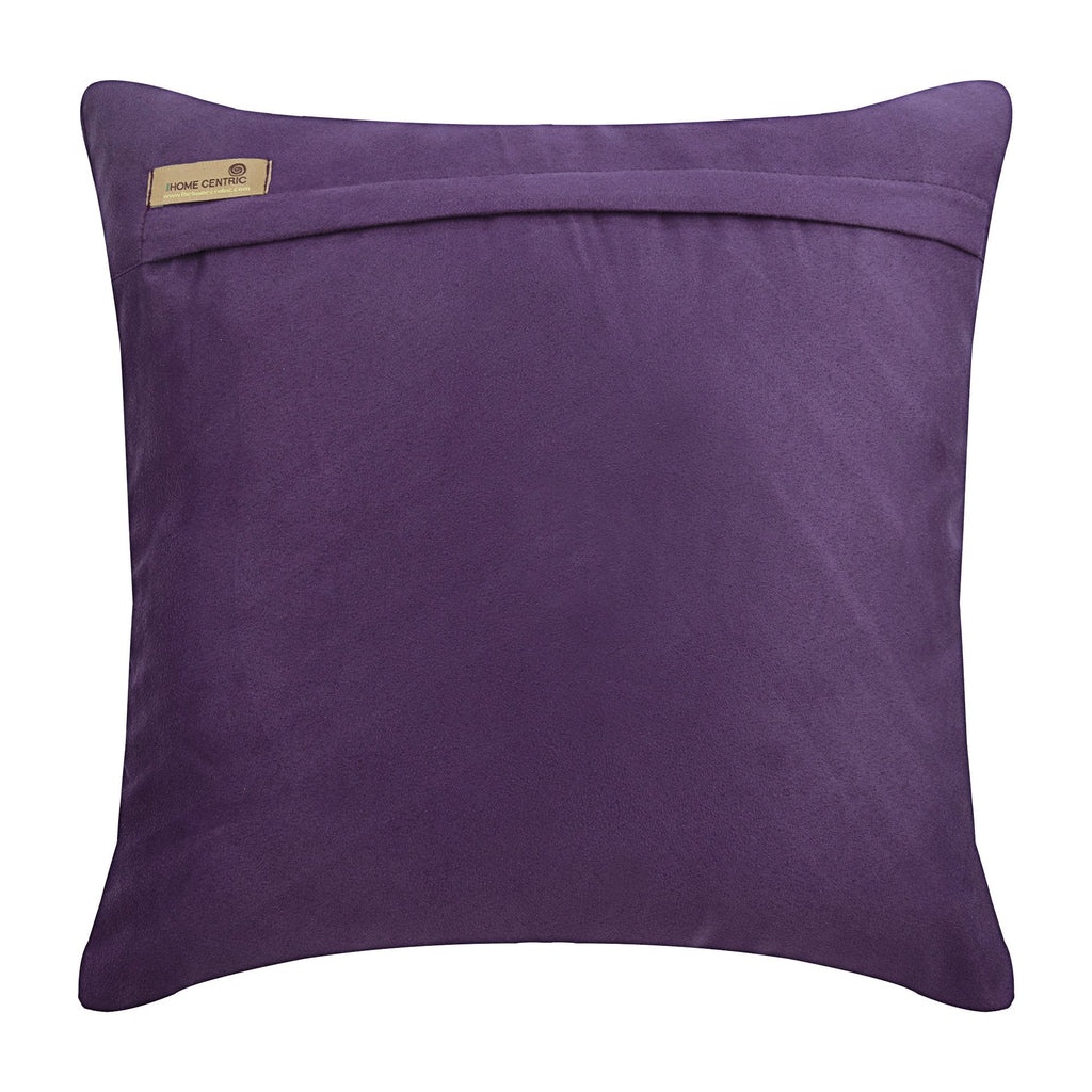 Purple No Limits No Lines - Purple Faux Suede Decorative Euro Sham