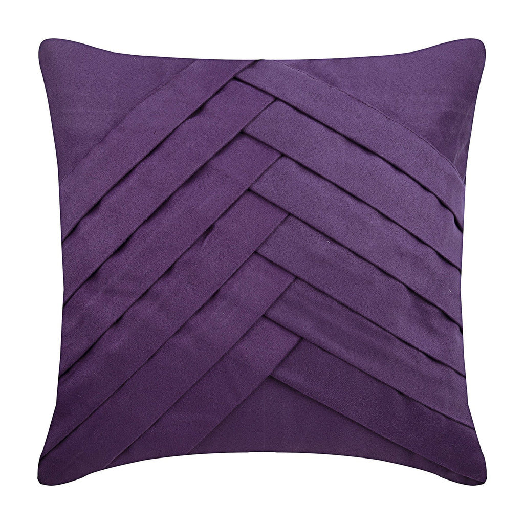 Purple No Limits No Lines - Purple Faux Suede Decorative Euro Sham