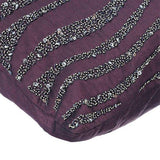 Purple Ripples Sequins Decorative Euro Sham