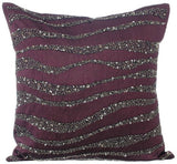 Purple Ripples Swirl Throw Pillow Cover