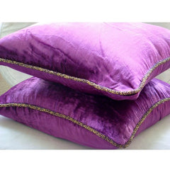 Purple Shimmer - Purple Velvet Decorative Euro Sham