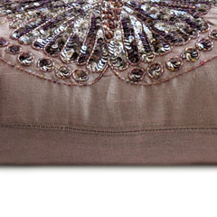 Purple Glitter Wings - Art Silk Purple Decorative Lumbar Pillow Cover