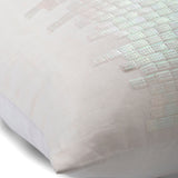 Rainbow Streaks - White Cotton Linen Throw Pillow Cover