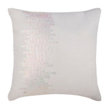 Rainbow Streaks - White Cotton Linen Decorative Euro Sham