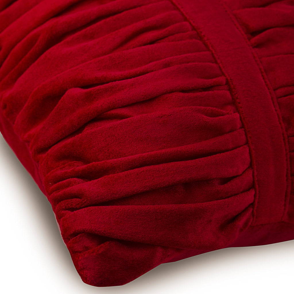 Red Beauty - Red Velvet Decorative Euro Sham