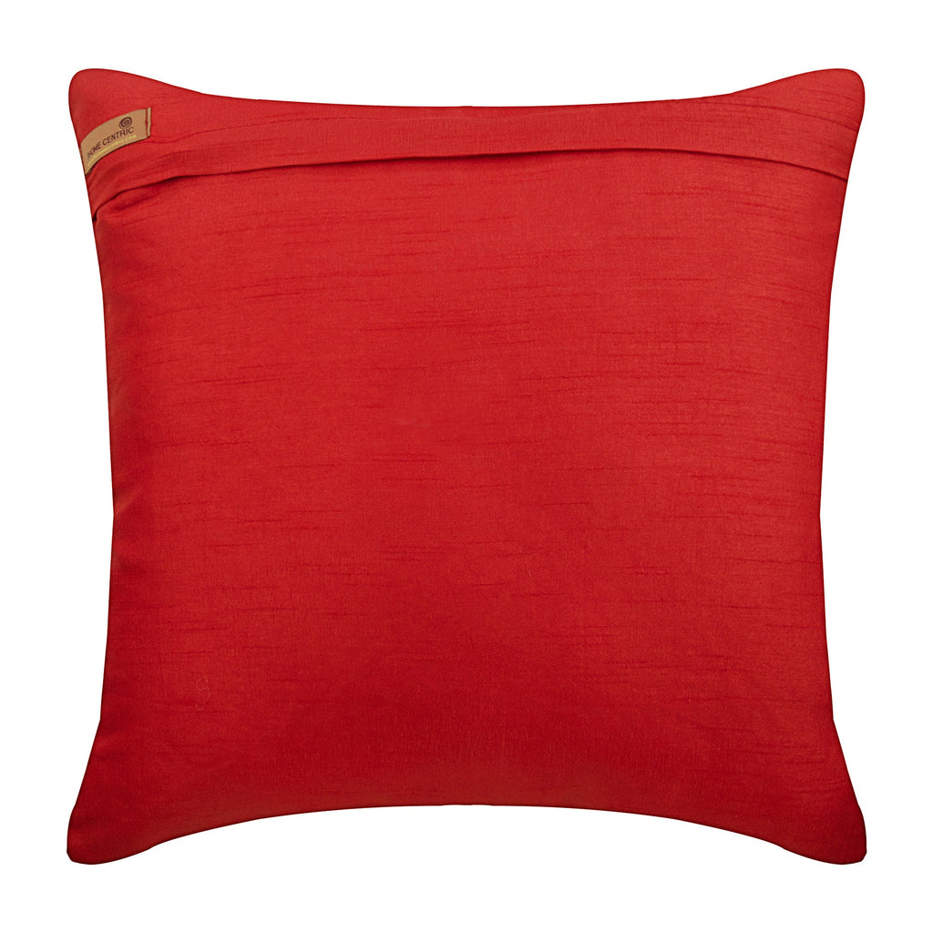 Red Glitterati - Red Silk Throw Pillow Cover