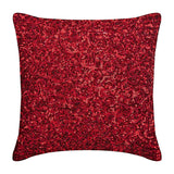 Red Glitterati - Red Silk Decorative Euro Sham