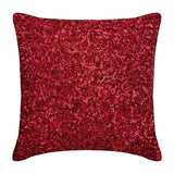 Red Glitterati - Red Silk Decorative Euro Sham